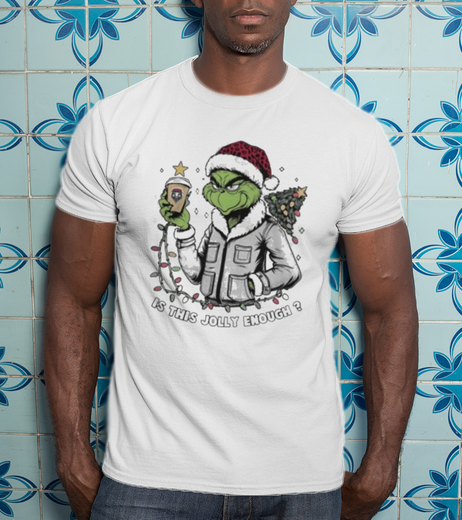 New Mexico Lobos X Santa Grinch Is This Jolly Enough Merry Christmas Festival T-Shirt