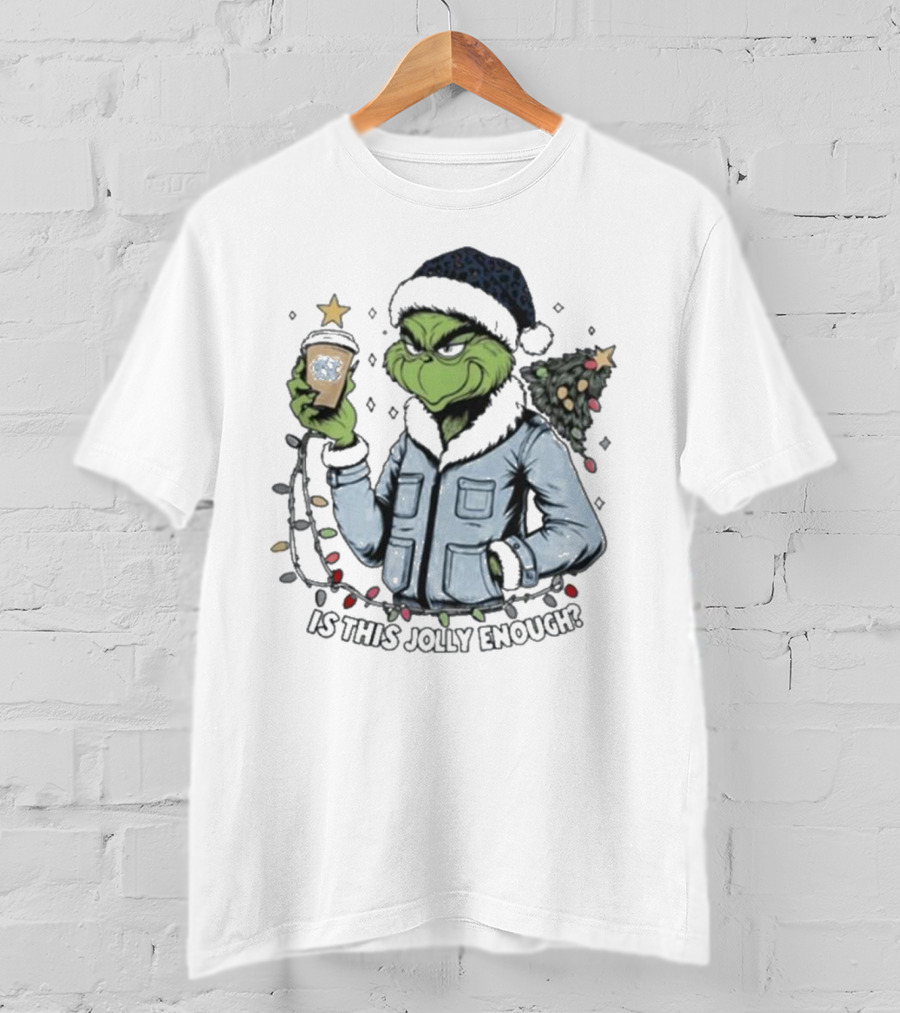 North Carolina Tar Heels Grinch Is This Jolly Enough Merry Christmas T-Shirt