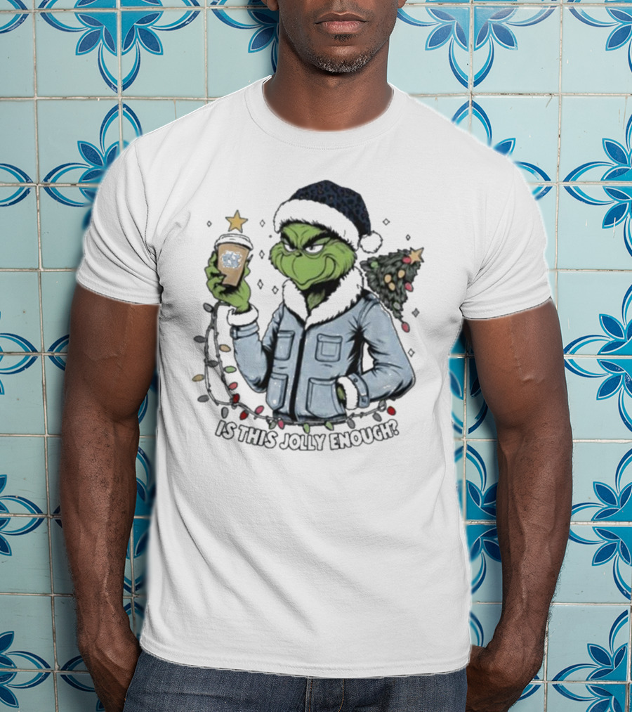 North Carolina Tar Heels Grinch Is This Jolly Enough Merry Christmas T-Shirt