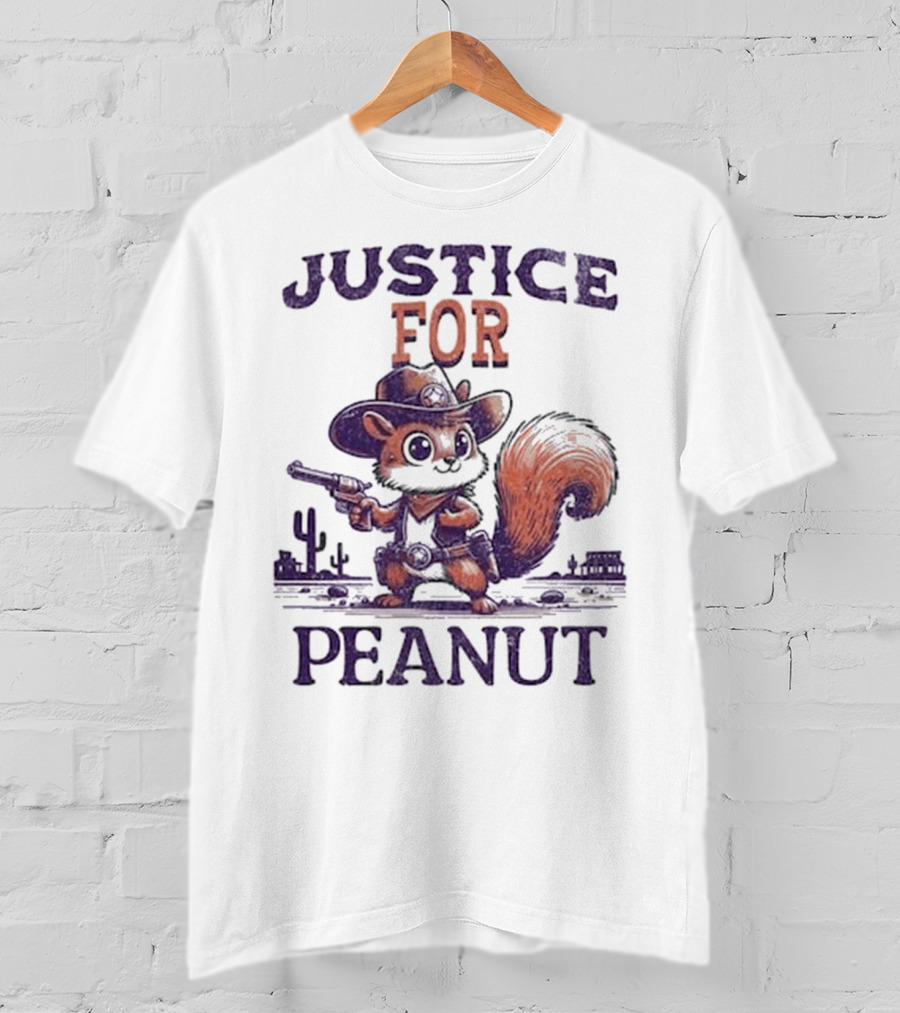 Justice For Peanut The Cowboy Squirrel T-Shirt