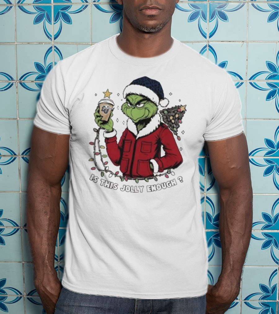 Liberty Flames Grinch Christmas Is This Jolly Enough Merry Christmas T-Shirt