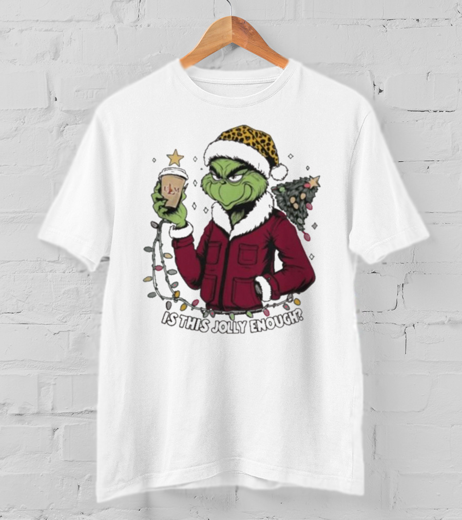 ULM Warhawks Santa Grinch Coffee Christmas Is This Jolly Enough T-Shirt