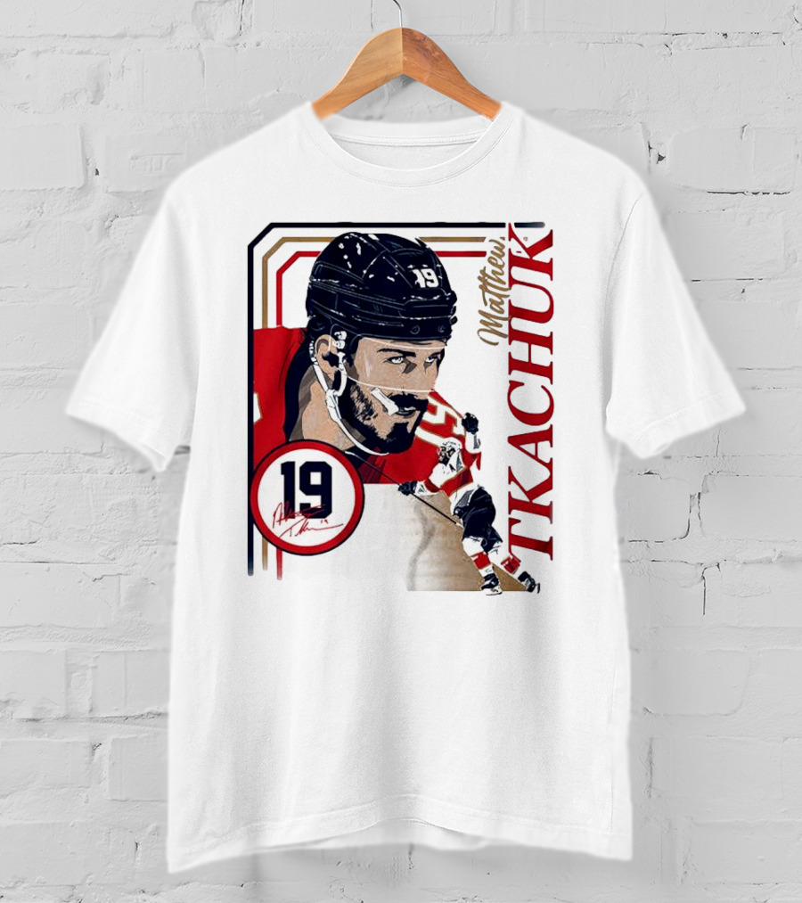 Matthew Tkachuk Number 19 Collage Frame Hockey T-Shirt