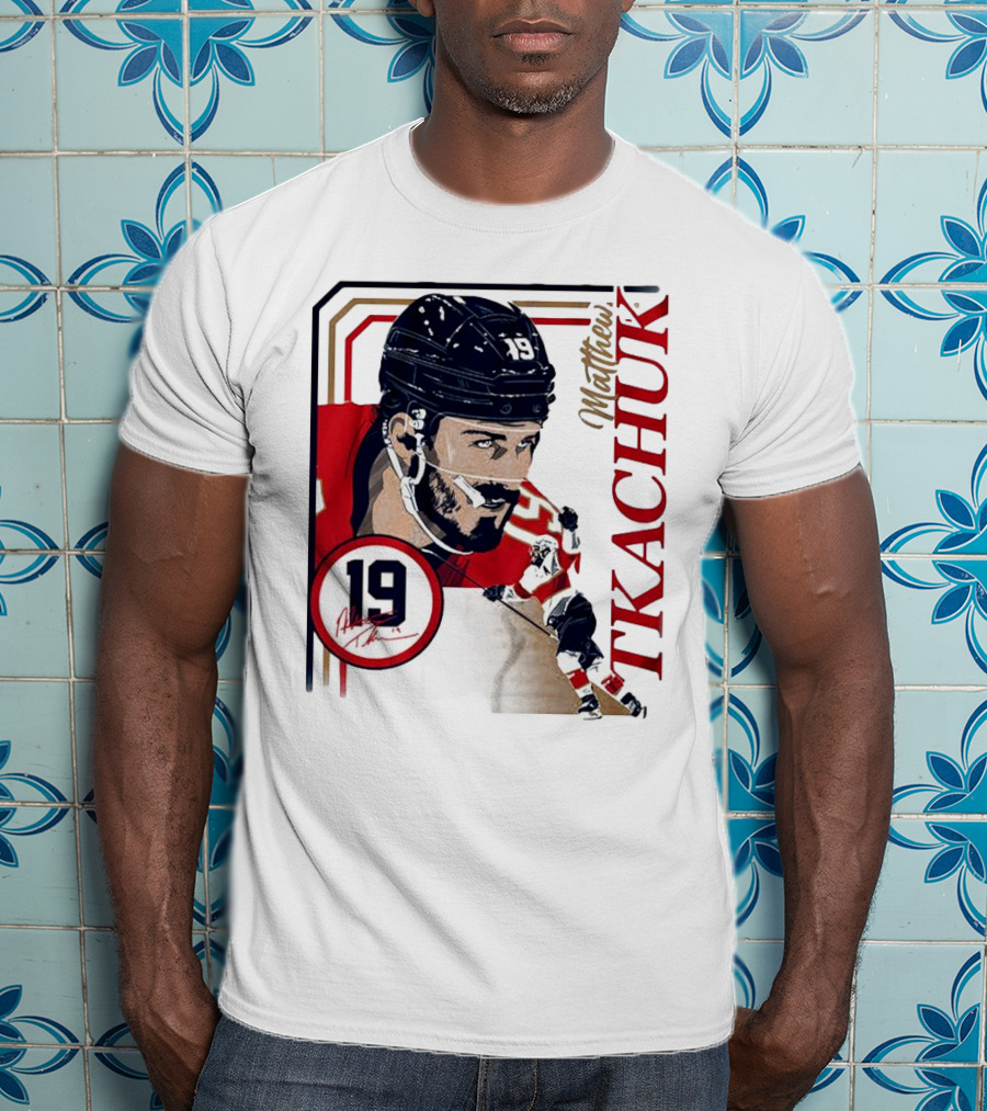 Matthew Tkachuk Number 19 Collage Frame Hockey T-Shirt