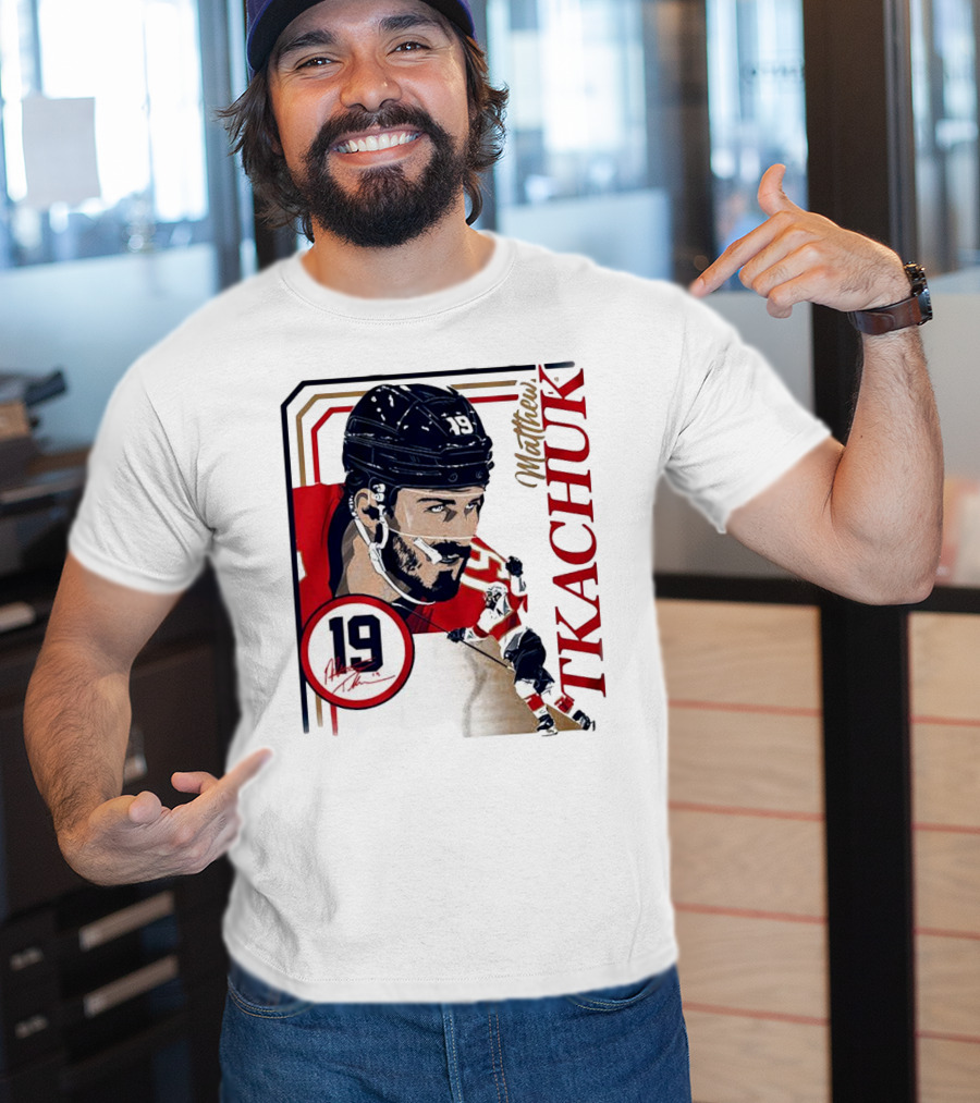 Matthew Tkachuk Number 19 Collage Frame Hockey T-Shirt