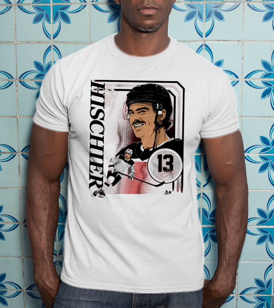Nico Hischier Collage Frame Number 13 Hockey T-Shirt