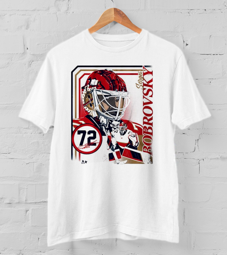Sergei Bobrovsky 72 Collage Frame Hockey Goalie Mask Action Pose T-Shirt