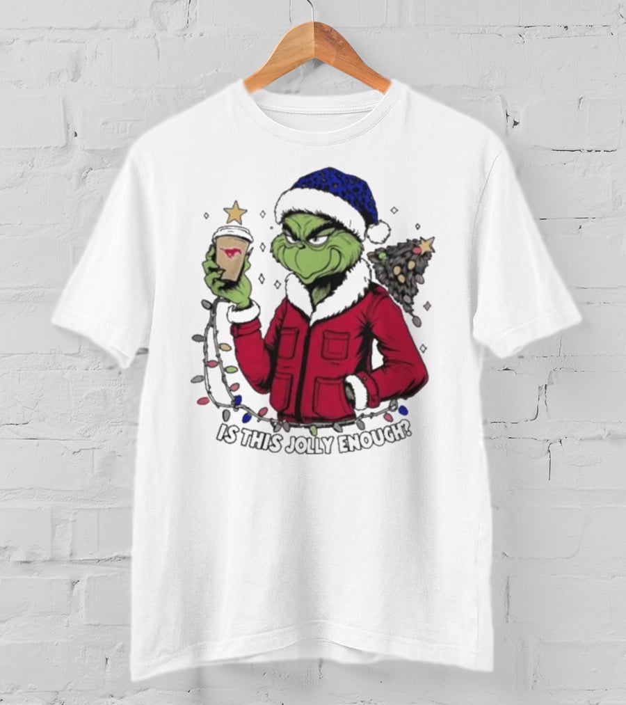 SMU Mustangs Santa Grinch Is This Jolly Enough Merry Christmas T-Shirt