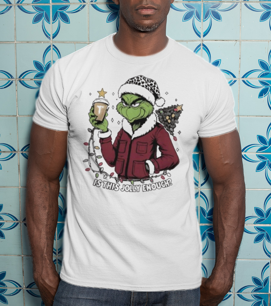 Troy Trojans X Grinch Santa Is This Jolly Enough Merry Christmas T-Shirt
