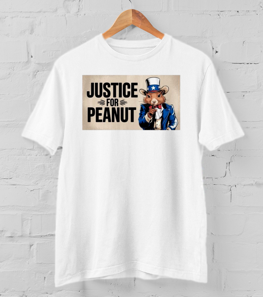 Justice For Peanut Squirrel Uncle Sam T-Shirt