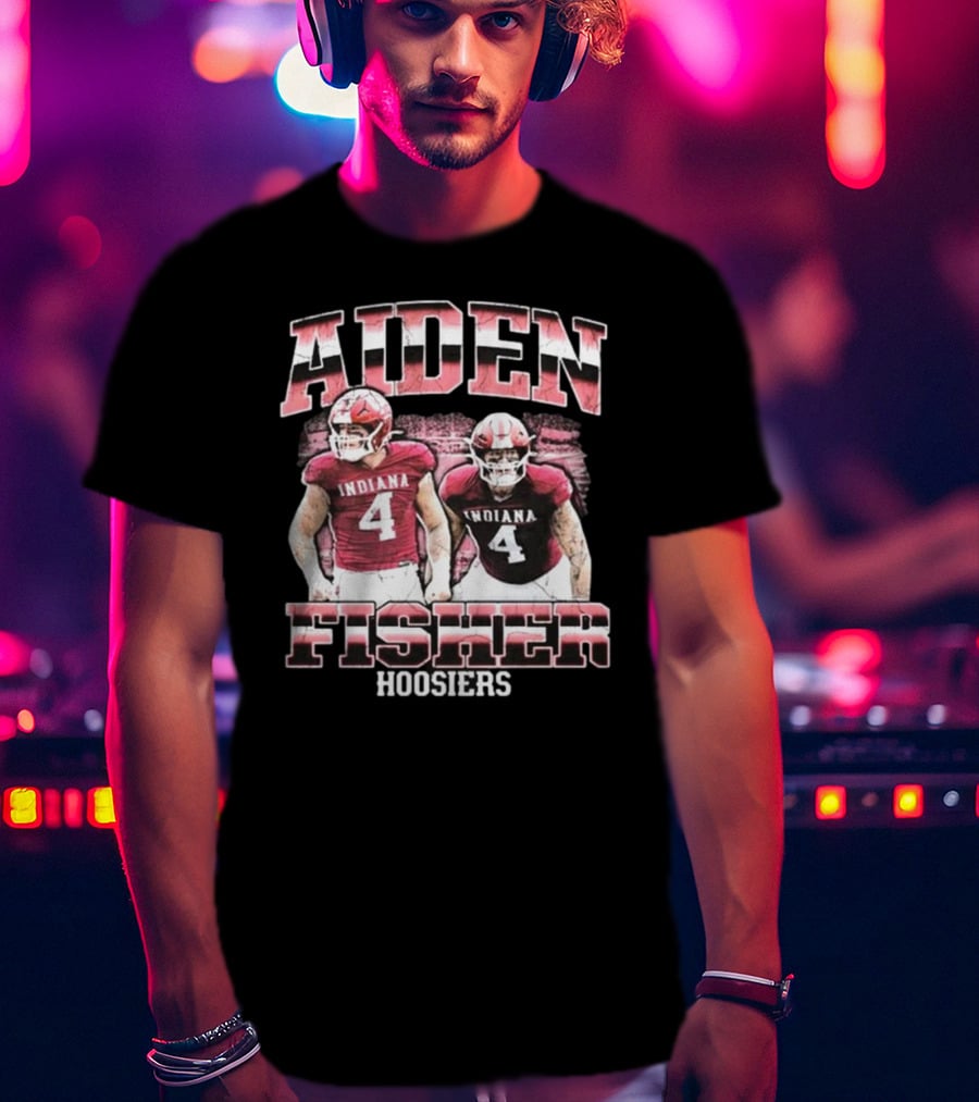 Aiden Fisher Indiana Hoosiers 90s Football T-Shirt
