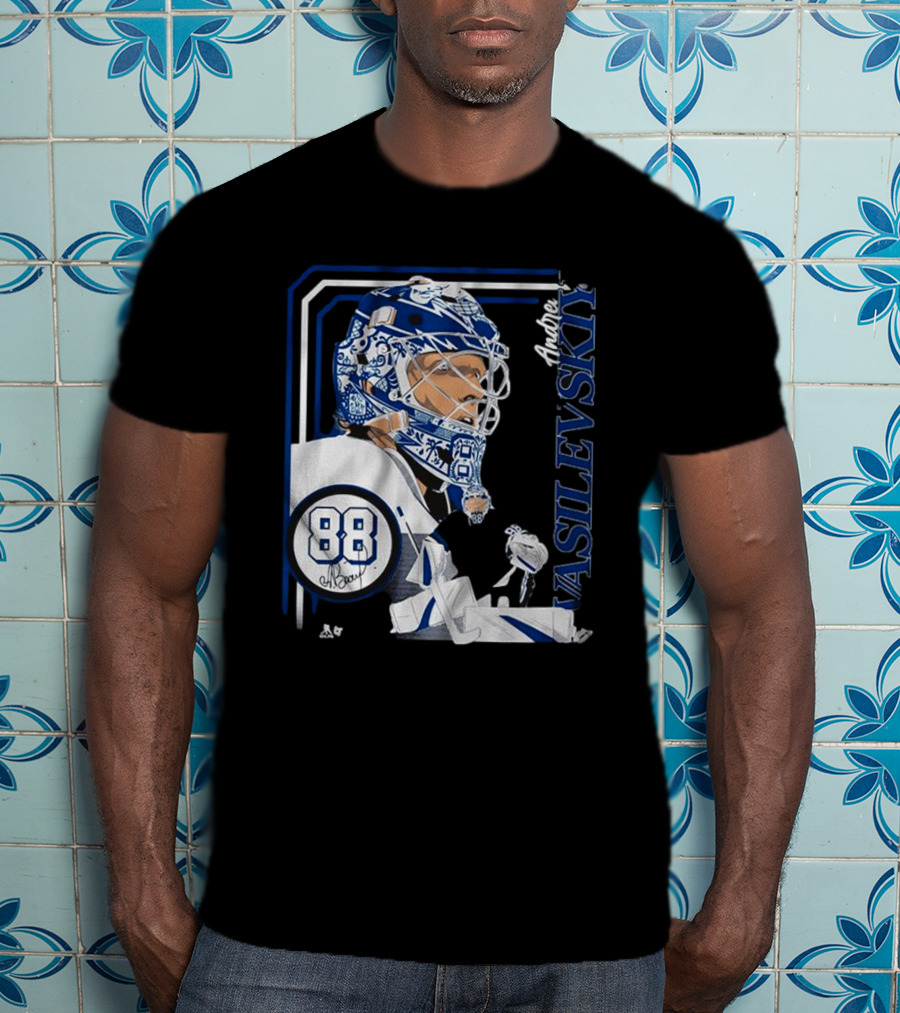 Andrei Vasilevskiy 88 Hockey Goalie Collage Frame T-Shirt
