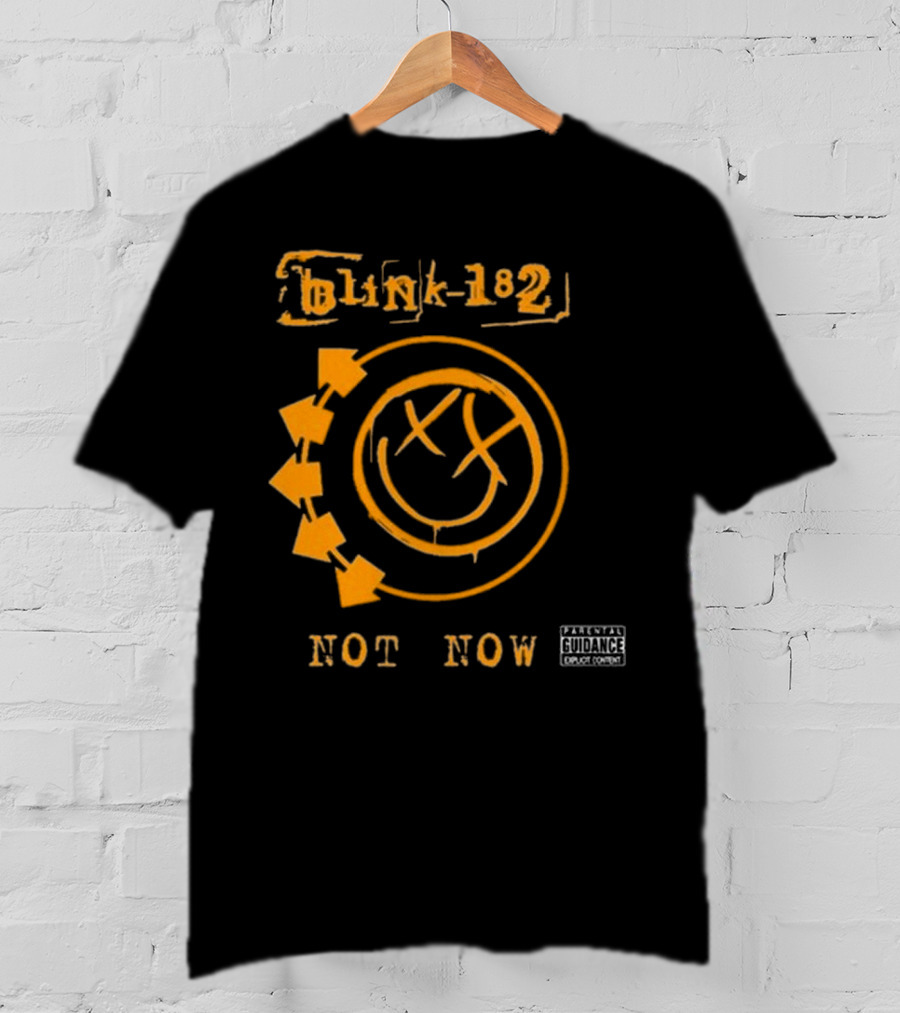 Blink-182 Not Now Greatest Hits Album Parental Advisory Smiley T-Shirt
