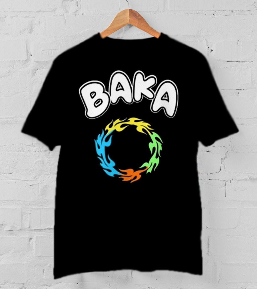 Baka Multi-Color Flame Circle T-Shirt