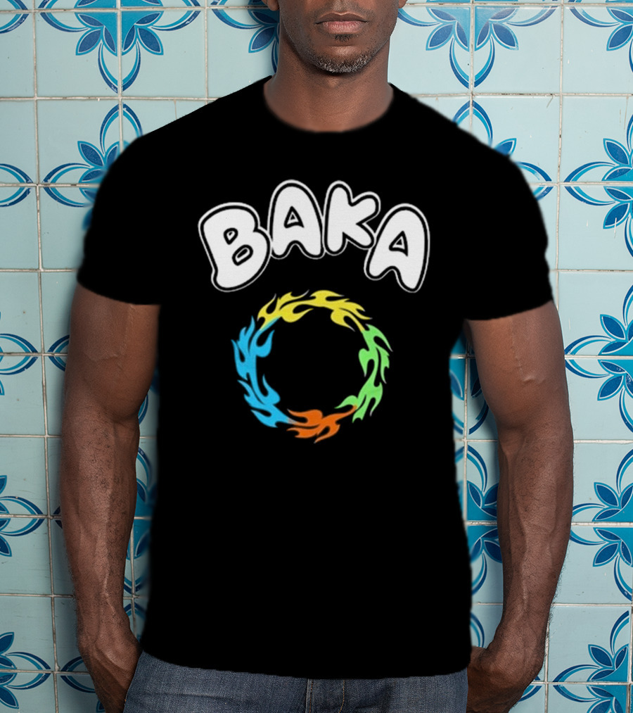 Baka Multi-Color Flame Circle T-Shirt