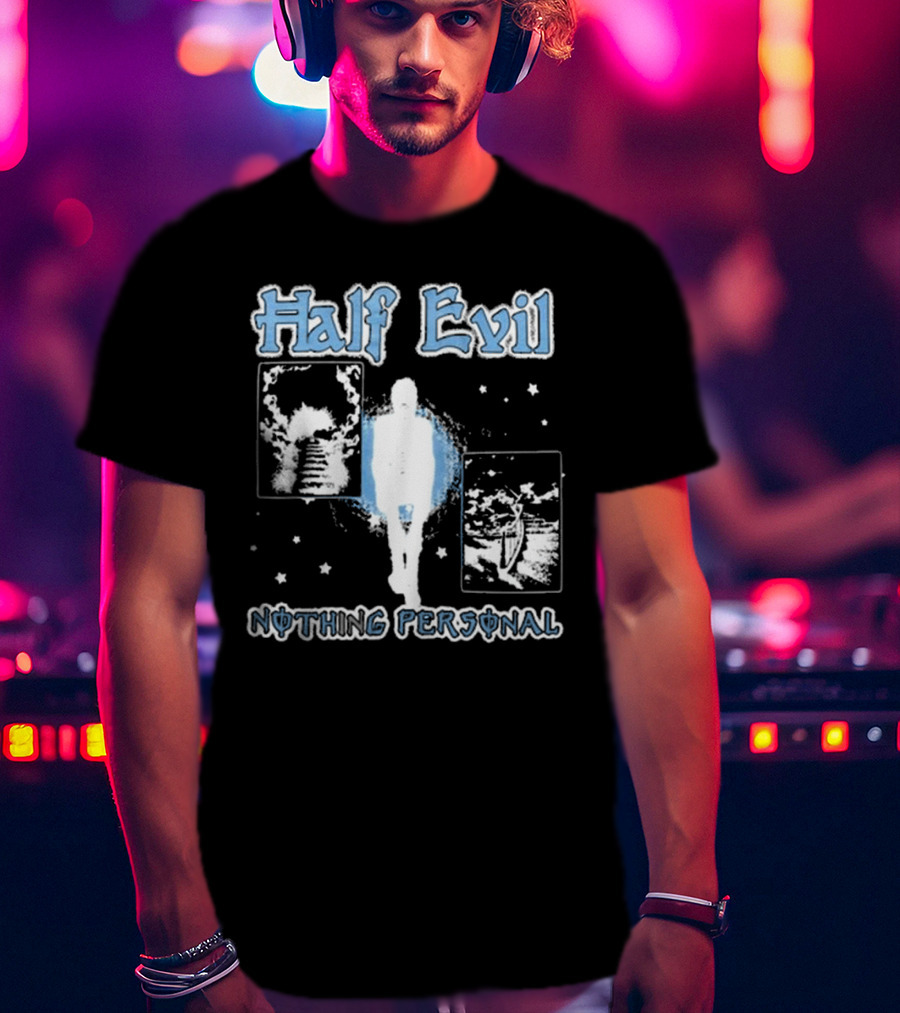Half Evil Nothing Personal The Stairway To Eternity Cosmic Journey T-Shirt