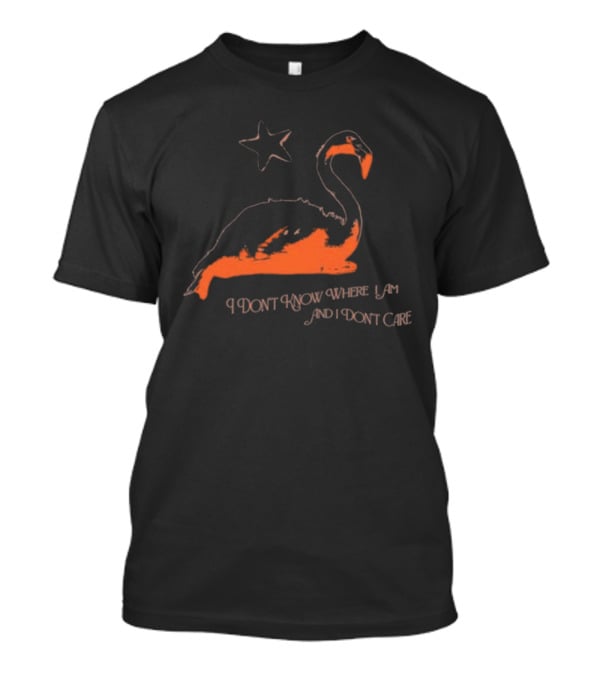 Flamingo I Don’t Know Where I Am And I Don’t Care With Star T-Shirt