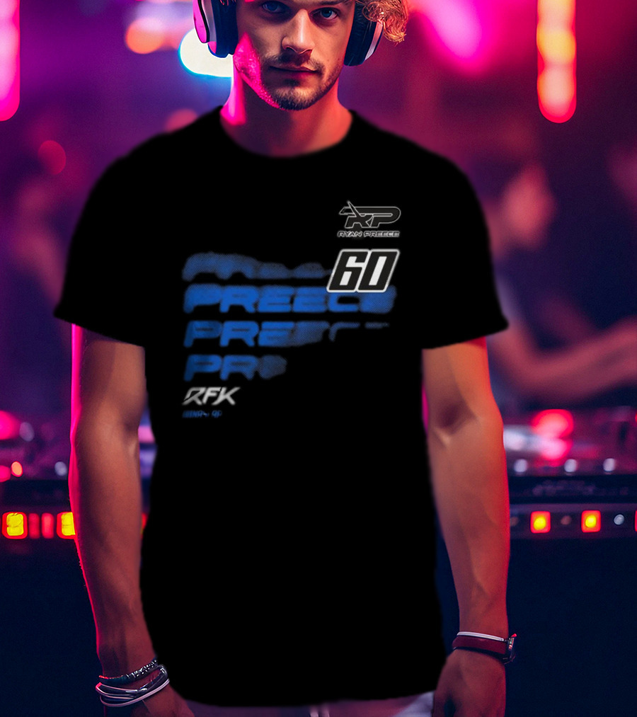 Ryan Preece RP 60 RFK Blue Men's Black T-Shirt