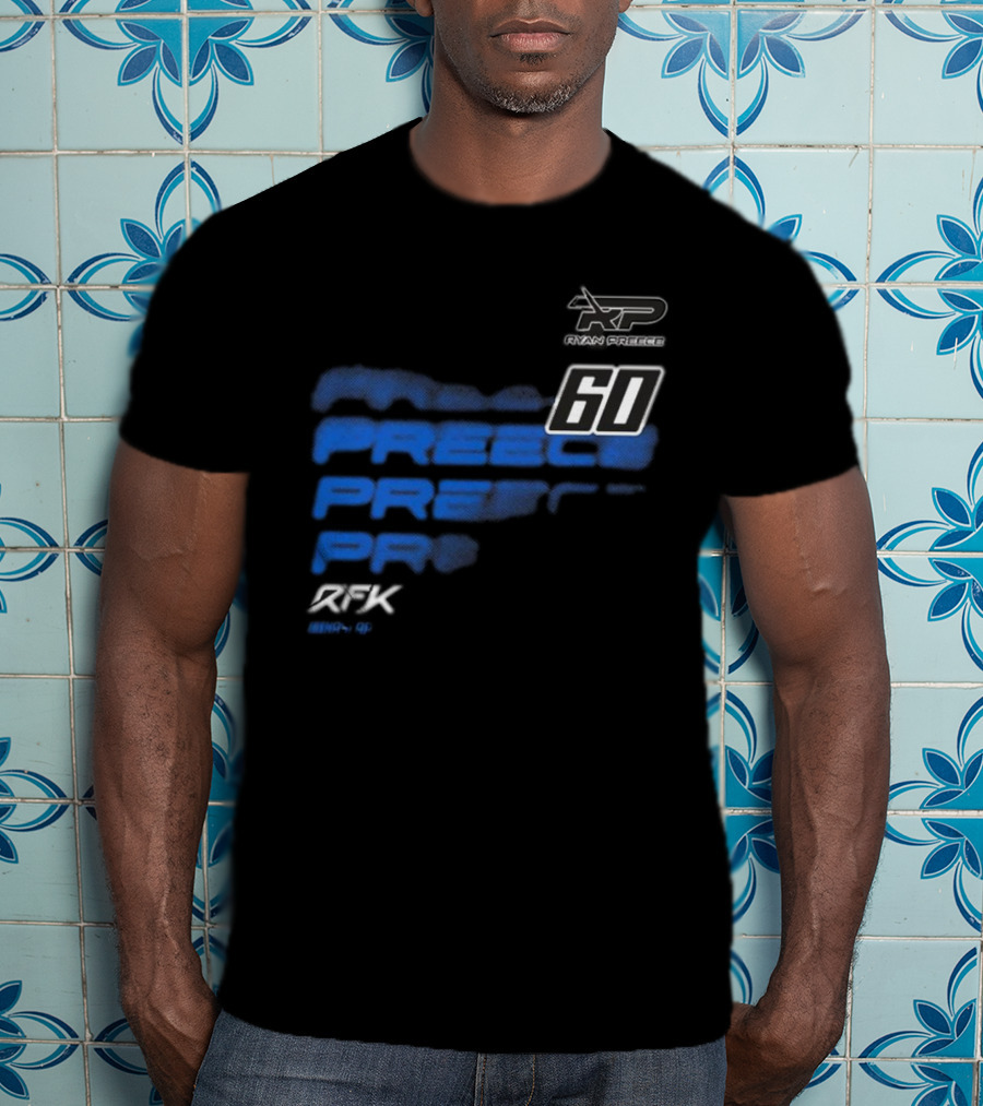 Ryan Preece RP 60 RFK Blue Men's Black T-Shirt