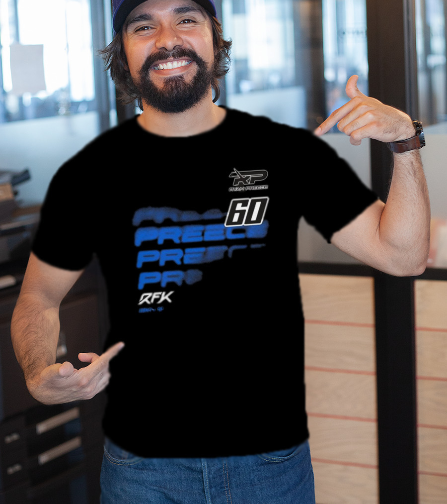 Ryan Preece RP 60 RFK Blue Men's Black T-Shirt