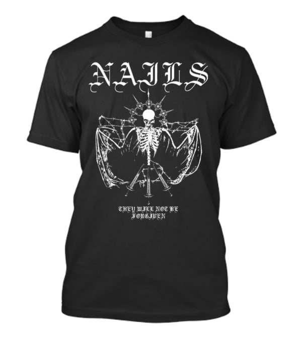 NAILS They Will Not Be Forgotten Skeleton Barbed Wire Halo T-Shirt