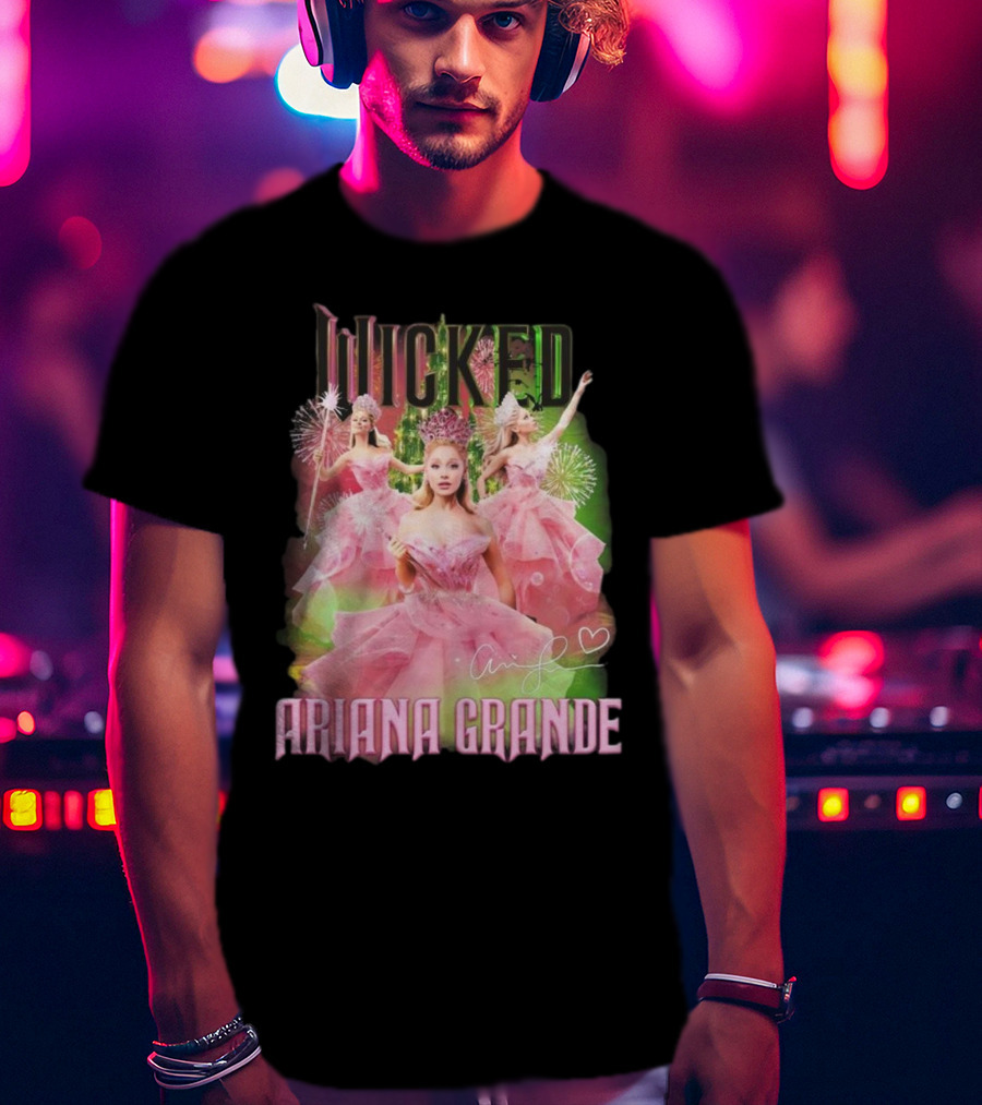 Wicked Ariana Grande Signature Pink Dress Trio T-Shirt