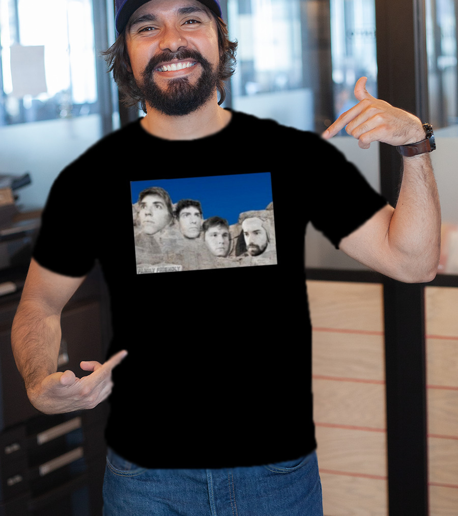 Family Friendly Mt. Rushmore Faces T-Shirt