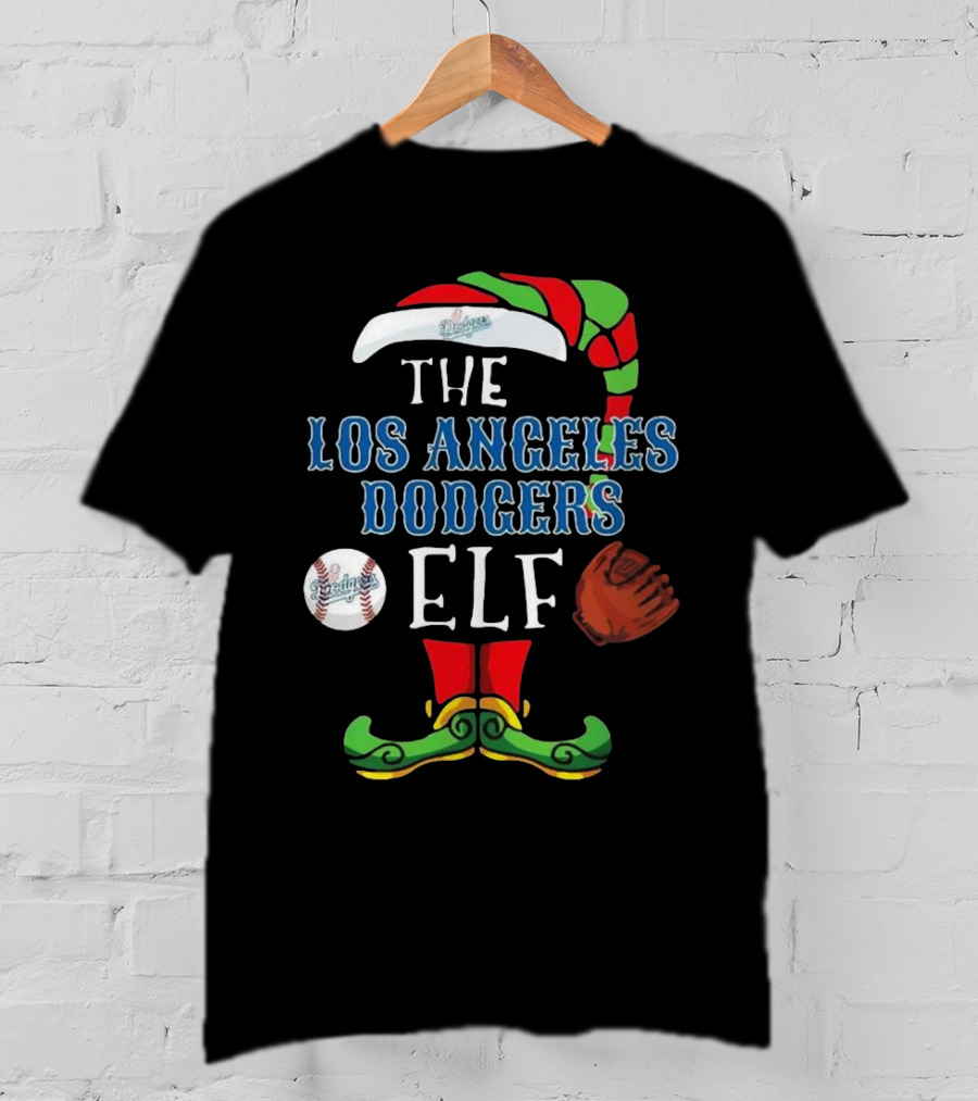 The Los Angeles Dodgers Elf Christmas Baseball T-Shirt