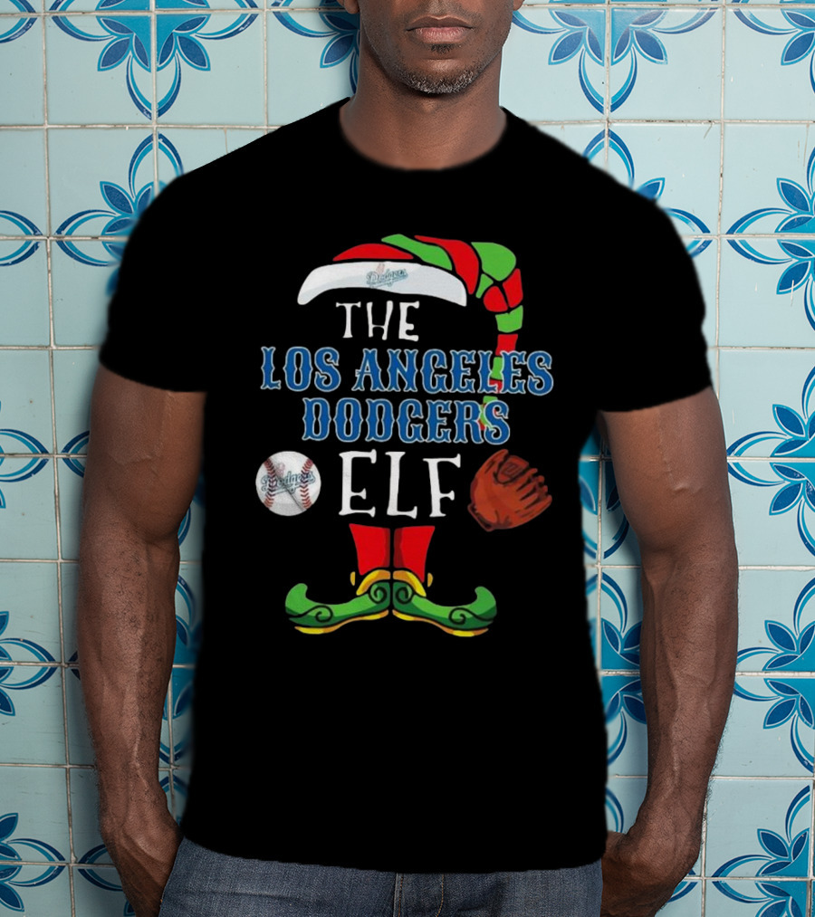 The Los Angeles Dodgers Elf Christmas Baseball T-Shirt