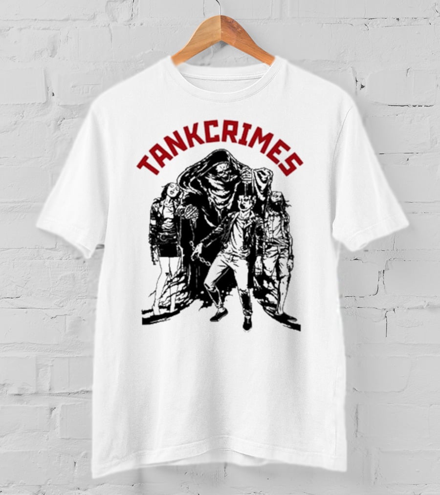 Tankcrimes Brainsqueeze Grim Reaper And Zombies T-Shirt