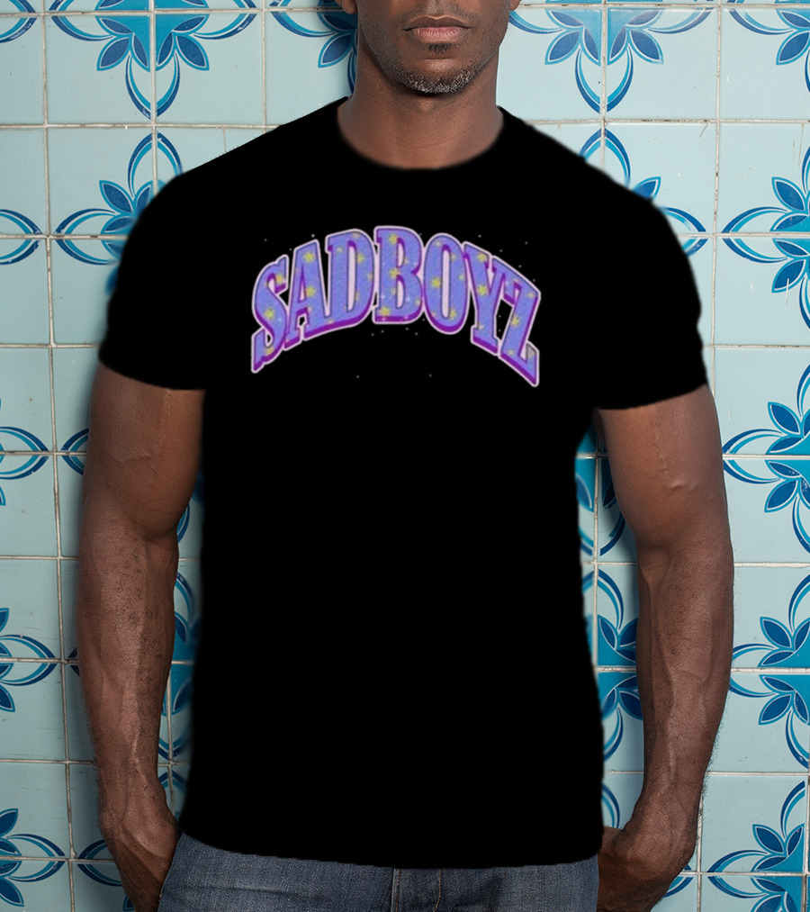 Sad Boyz Purple Rhinestone Star T-Shirt