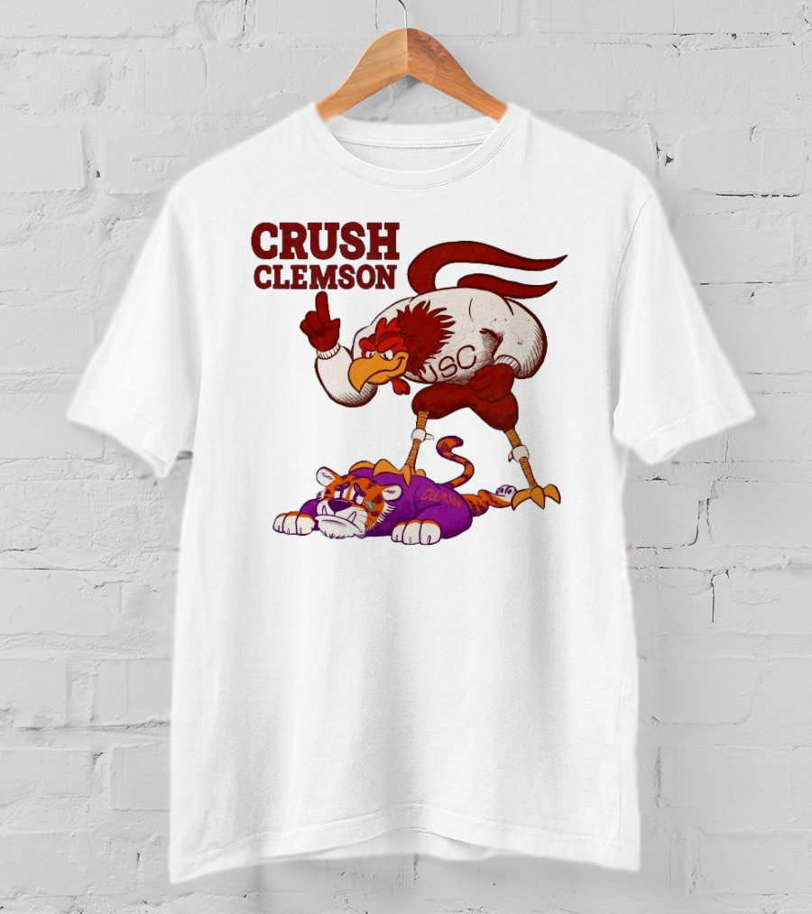 Crush Clemson USC Gamecocks Defeat Tigers Mascot T-Shirt