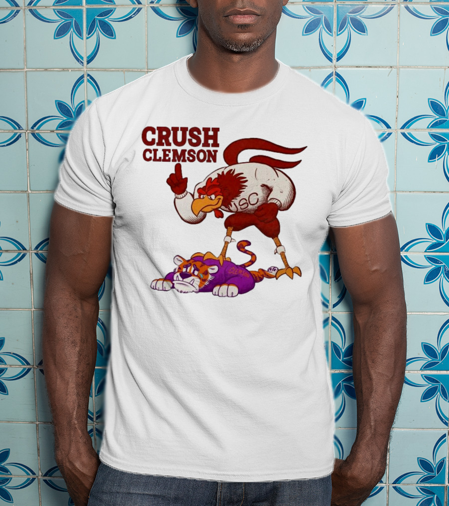 Crush Clemson USC Gamecocks Defeat Tigers Mascot T-Shirt