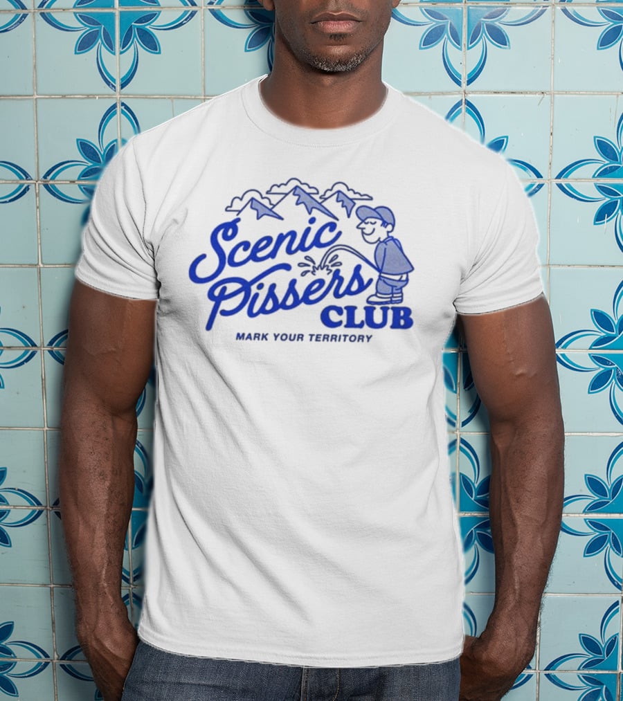 Scenic Pissers Club Mark Your Territory Mountains T-Shirt