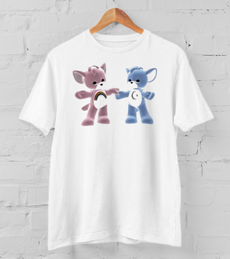 Signed Carebear Rainbow And Moon Duo T-Shirt