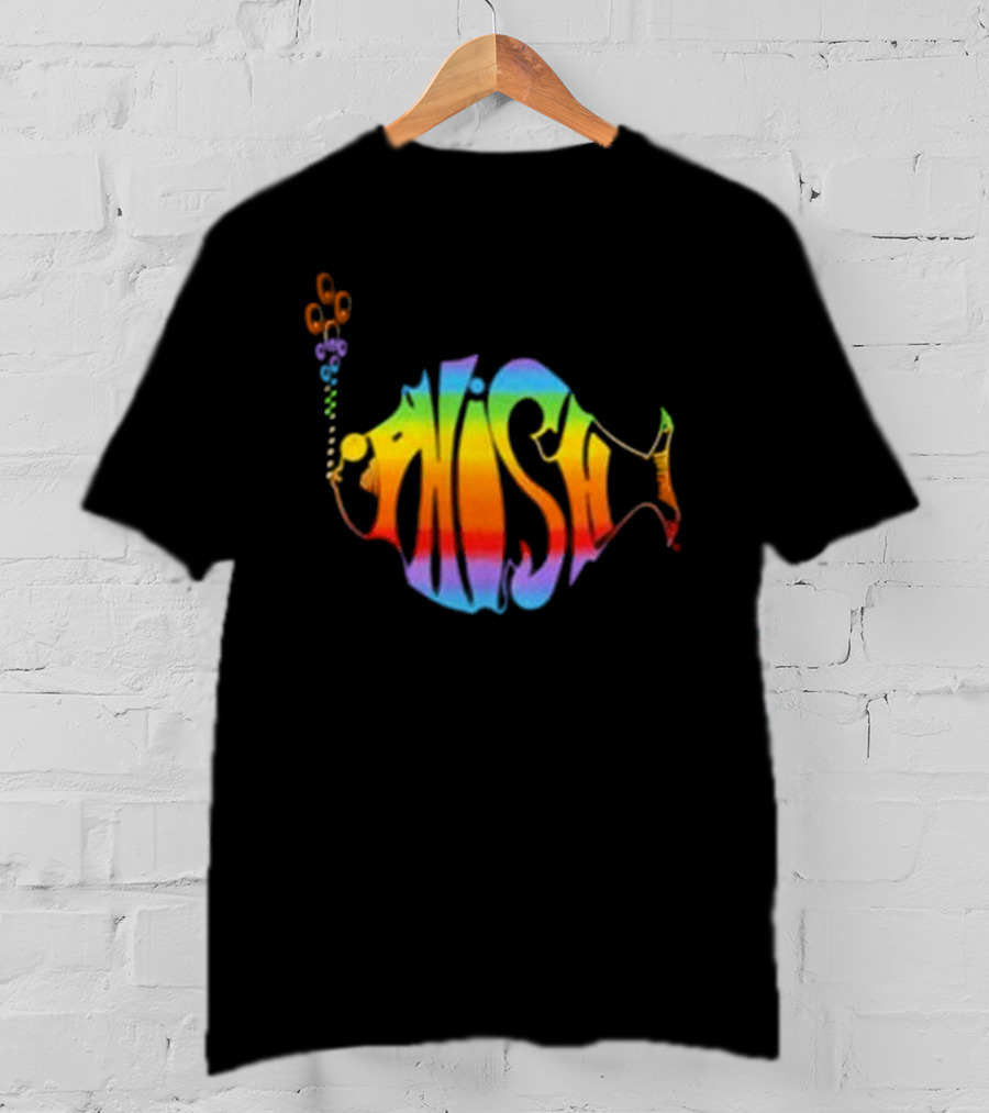 Phish Rainbow Lodgewood Fish Shaped T-Shirt