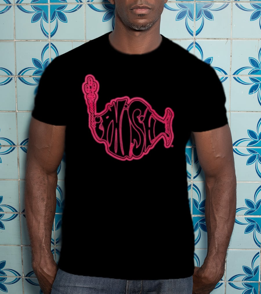 Phish Neon Fish Logo Lodgewood Stroke T-Shirt