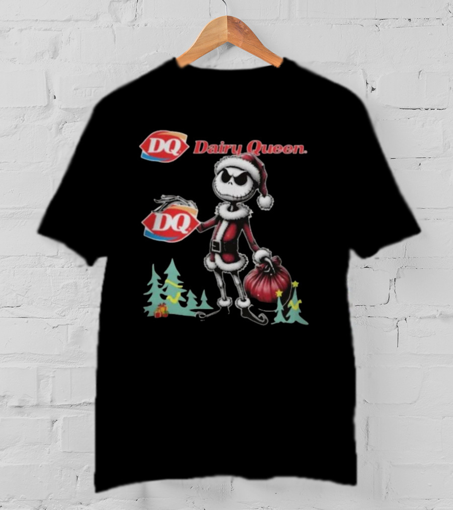 Santa Jack Skellington Dairy Queen Merry Christmas T-Shirt
