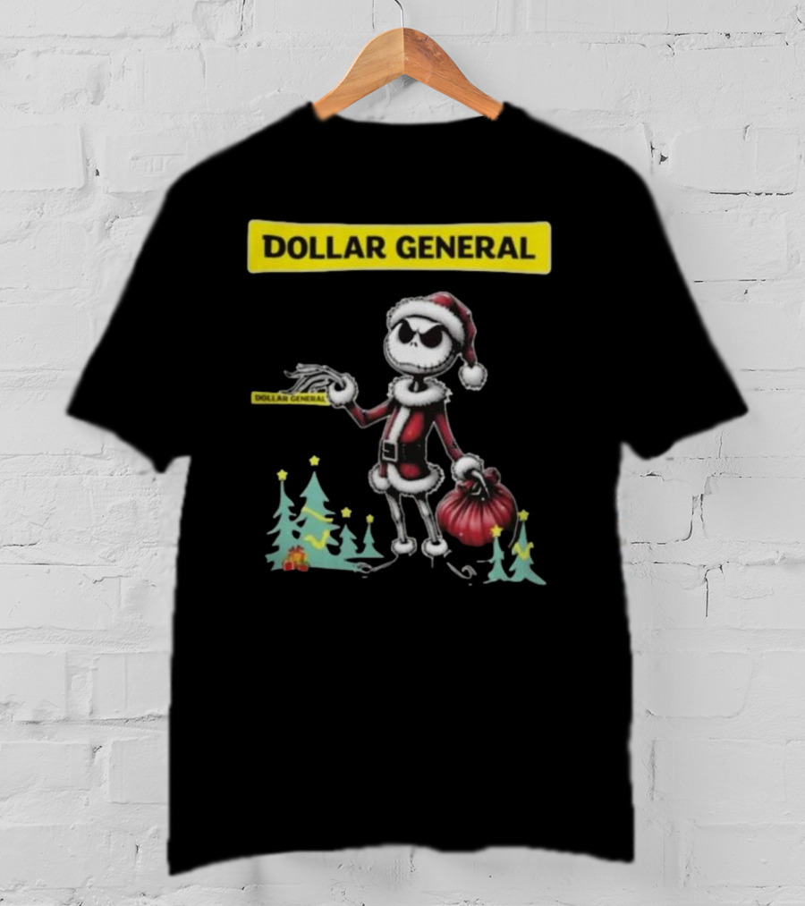 Santa Jack Skellington Dollar General Merry Christmas T-Shirt