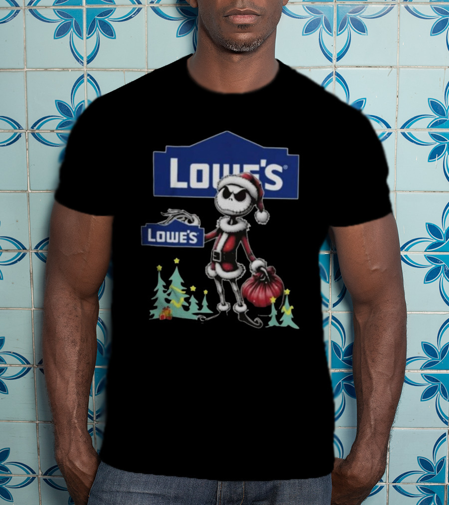 Lowe's Santa Jack Skellington Merry Christmas T-Shirt