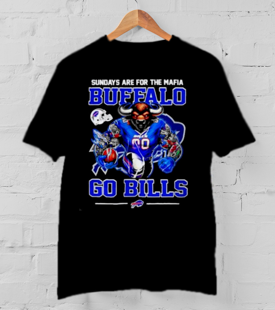 Sundays Are For The Mafia Buffalo Go Bills Mascot T-Shirt