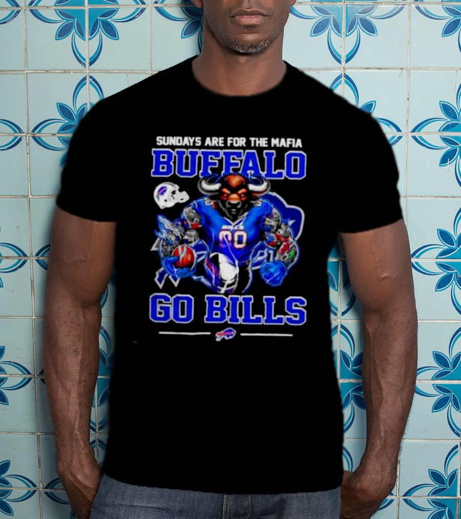 Sundays Are For The Mafia Buffalo Go Bills Mascot T-Shirt