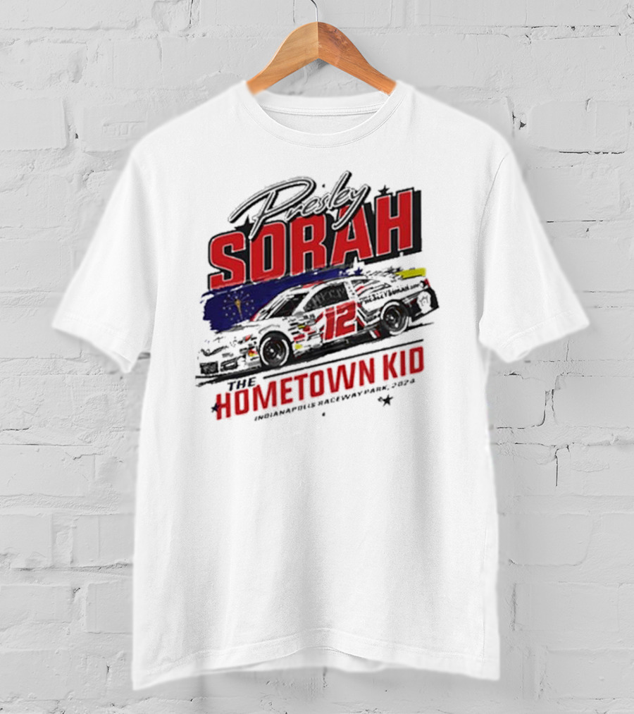 Presley Sorah The Hometown Kid Car 12 Indianapolis Raceway Park T-Shirt