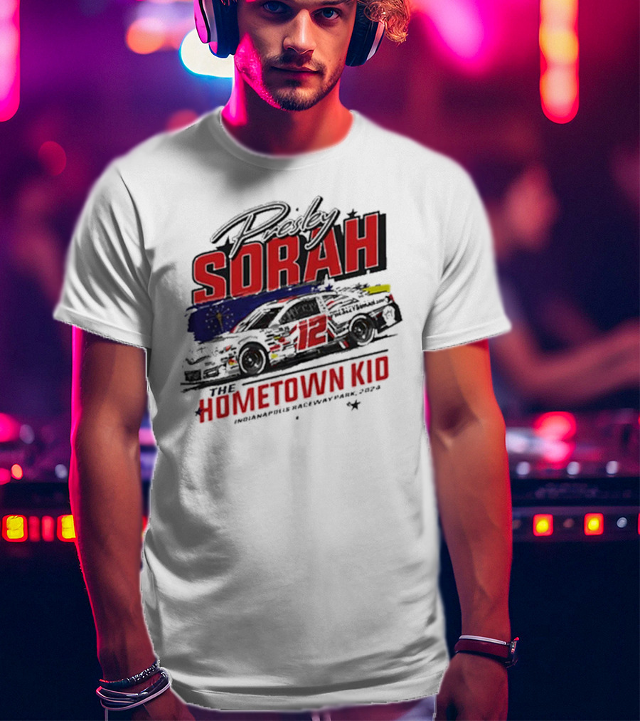 Presley Sorah The Hometown Kid Car 12 Indianapolis Raceway Park T-Shirt
