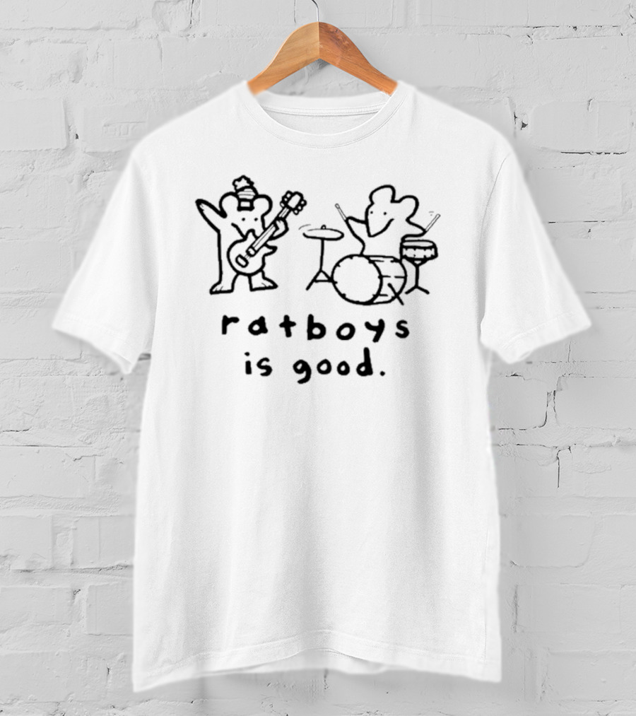 Ratboys Band Is Good Two Cartoon Characters Playing Instruments T-Shirt