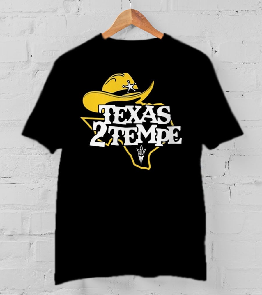 Kenny Dillingham Texas 2 Tempe Cowboy Hat State Outline Pitchfork T-Shirt