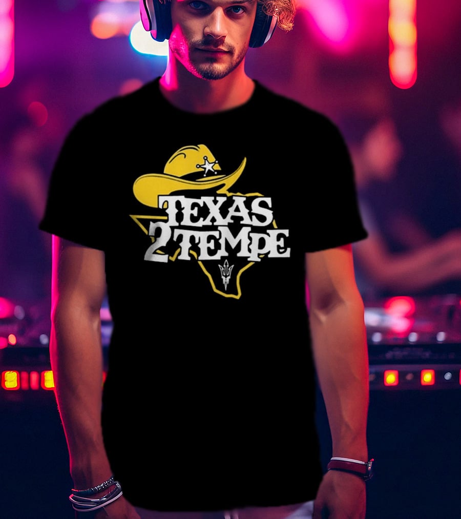 Kenny Dillingham Texas 2 Tempe Cowboy Hat State Outline Pitchfork T-Shirt
