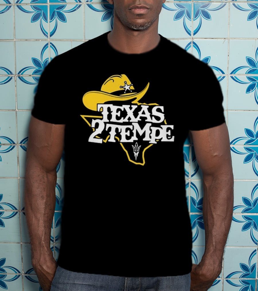 Kenny Dillingham Texas 2 Tempe Cowboy Hat State Outline Pitchfork T-Shirt