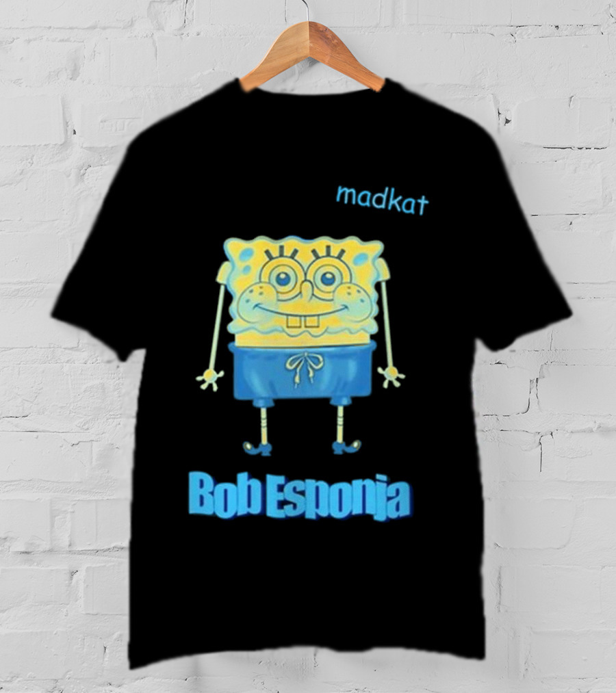 Madkat X Bob Esponja Collaboration Featuring Iconic Sponge Character T-Shirt