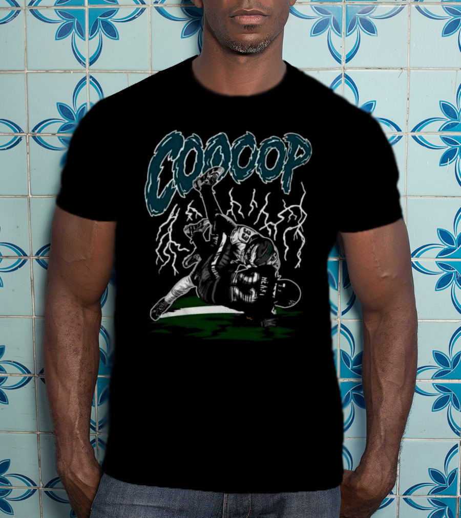 DB Cooper DeJean Derrick Henry Coooop Football Tackle With Lightning Background T-Shirt